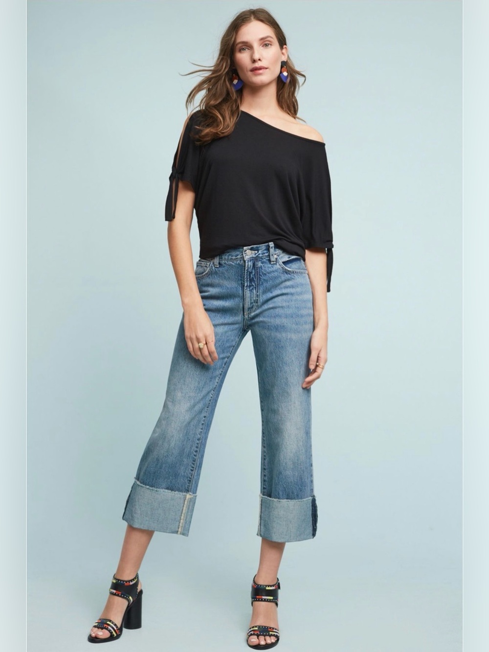 Anthropologie Pilcro Folio Ultra High Rise Cuffed Jeans